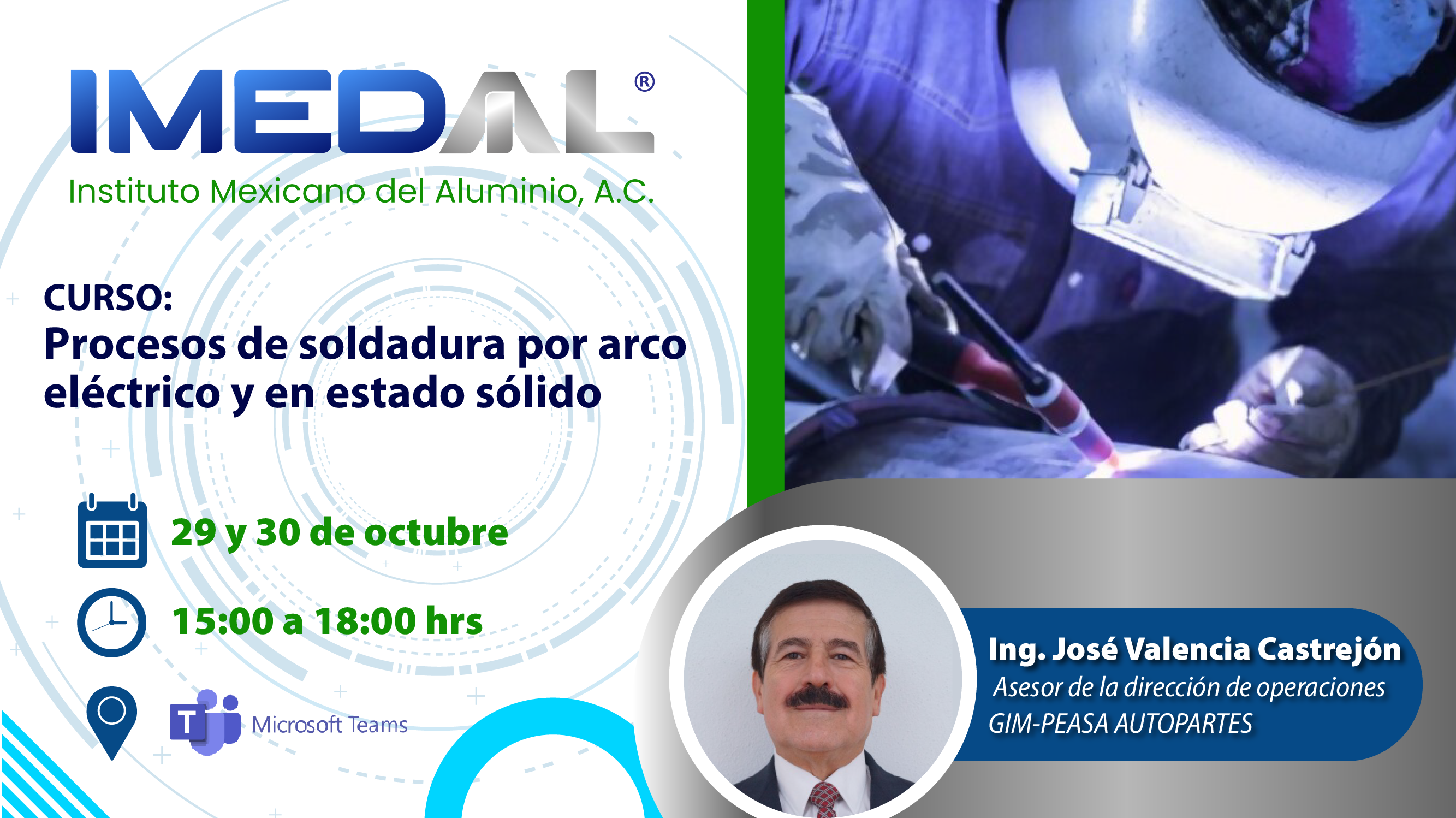 Curso: Procesos de soldadura por arco eléctrico y en estado sólido